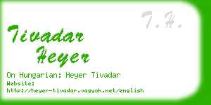 tivadar heyer business card